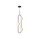 Kuzco Lighting PD302003MBBG-UNV Tagliato 31W Noir mat et or brossé LED Suspendu