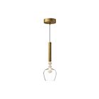 Kuzco Lighting PD30501-BG-CL Rise 13W Or brossé et transparent LED Suspendu