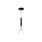 Kuzco Lighting PD30501-BK-CL Rise 13W Noir et transparent LED Suspendu