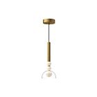 Kuzco Lighting PD30502-BG-CL-UNV Rise 13W Or brossé et transparent LED Suspendu