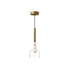 Kuzco Lighting PD30505-BG-CL-UNV Rise 13W Or brossé et transparent LED Suspendu
