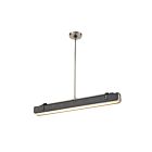 Kuzco Lighting PD307931ANTL Valise 31W Nickel vieilli et cuir tuxedo LED Suspendu