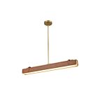 Kuzco Lighting PD307931VBCL Valise 31W Laiton vieilli et cuir cognac LED Suspendu