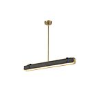Kuzco Lighting PD307931VBTL Valise 31W Laiton vieilli et cuir tuxedo LED Suspendu
