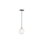 Kuzco Lighting PD3106-BG-OP Bolla 3W Or brossé et verre opale LED Suspendu