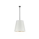 Kuzco Lighting PD311025UBWG Calor 3-Lumières 180W Bronze urbain et lin blanc avec parchemin doré Suspendu