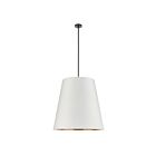 Kuzco Lighting PD311030UBWG Calor 3-Lumières 180W Bronze urbain et lin blanc avec parchemin doré Suspendu