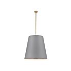 Kuzco Lighting PD311030VBGG Calor 3-Lumières 180W Lin gris avec parchemin doré et laiton vieilli Suspendu