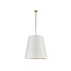 Kuzco Lighting PD311030VBWG Calor 3-Lumières 180W Laiton vieilli et lin blanc avec parchemin doré Suspendu