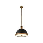 Kuzco Lighting PD331016MBVB Doral 2-Lumières 120W Noir mat et laiton vieilli Suspendu