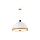 Kuzco Lighting PD331024MWVB Doral 3-Lumières 180W Blanc mat et laiton vieilli Suspendu