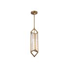 Kuzco Lighting PD332119VBCR Cairo 1-Lumière 60W Verre côtelé et laiton vieilli Suspendu