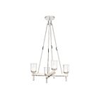 Kuzco Lighting PD338422PNCC Lucian 4-Lumières 240W Cristal transparent et nickel poli Suspendu
