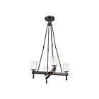 Kuzco Lighting PD338422UBCC Lucian 4-Lumières 240W Cristal transparent et bronze urbain Suspendu