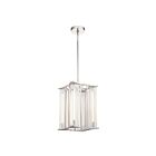 Kuzco Lighting PD339415PNCR Sabre 26W Nickel poli et verre côtelé LED Suspendu