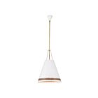 Kuzco Lighting PD342020MWHL Brickell 3-Lumières 180W Blanc mat et cuir noisette Suspendu
