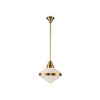 Kuzco Lighting PD348114VBOP Willard 1-Lumière 60W Laiton vieilli et verre opale mat Suspendu