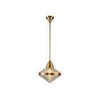 Kuzco Lighting PD348114VBPG Willard 1-Lumière 60W Laiton vieilli et verre prismatique Suspendu
