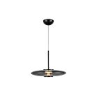 Kuzco Lighting PD37018-BK-SM-3WCCT-UNV Kyoto 20W Noir et verre fumé LED Suspendu