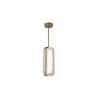 Kuzco Lighting PD374316VBCR-UNV Alai 15W Laiton vieilli et verre côtelé LED Suspendu
