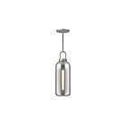 Kuzco Lighting PD401505BNSM Soji 1-Lumière 60W Nickel brossé et verre solide fumé Suspendu