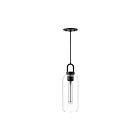 Kuzco Lighting PD401505MBCL Soji 1-Lumière 60W Verre transparent et noir mat Suspendu