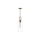 Kuzco Lighting PD401606AGCL Soji 1-Lumière 60W Or vieilli et verre transparent Suspendu