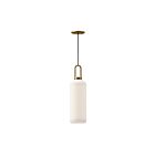 Kuzco Lighting PD401606AGOP Soji 1-Lumière 60W Or vieilli et verre opale mat Suspendu