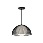 Kuzco Lighting PD402513MBOP Haven 1-Lumière 60W Noir mat et verre opale mat Suspendu