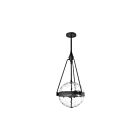 Kuzco Lighting PD406414MBWC Harmony 3-Lumières 180W Noir mat et verre effet eau transparent Suspendu