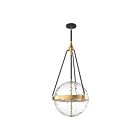 Kuzco Lighting PD406418BGWC Harmony 4-Lumières 240W Or brossé et verre effet eau transparent Suspendu
