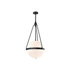 Kuzco Lighting PD406418MBGO Harmony 4-Lumières 240W Noir mat et verre opale brillant Suspendu