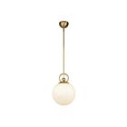 Kuzco Lighting PD407910BGGO Fiore 1-Lumière 60W Or brossé et verre opale brillant Suspendu