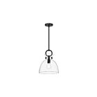 Kuzco Lighting PD411811MBCL Waldo 1-Lumière 60W Noir mat et verre transparent Suspendu