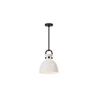 Kuzco Lighting PD411811MBGO Waldo 1-Lumière 60W Noir mat et verre opale brillant Suspendu