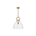 Kuzco Lighting PD411814AGCL Waldo 1-Lumière 60W Or vieilli et transparent Suspendu