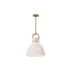 Kuzco Lighting PD411814AGGO Waldo 1-Lumière 60W Or vieilli et verre opale brillant Suspendu