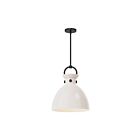 Kuzco Lighting PD411814MBGO Waldo 1-Lumière 60W Noir mat et verre opale brillant Suspendu