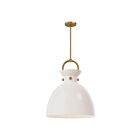 Kuzco Lighting PD411818AGGO Waldo 1-Lumière 60W Or vieilli et verre opale brillant Suspendu