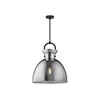 Kuzco Lighting PD411818MBSM Waldo 1-Lumière 60W Noir mat et fumé Suspendu