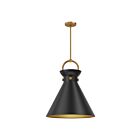 Kuzco Lighting PD412018AGMB Emerson 1-Lumière 60W Or vieilli et noir mat Suspendu