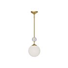 Kuzco Lighting PD415308BGOP Celia 1-Lumière 60W Or brossé et verre opale Suspendu