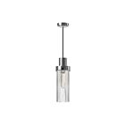 Kuzco Lighting PD435605CHCR Kent 1-Lumière 60W Chrome et verre côtelé transparent Suspendu