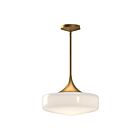 Kuzco Lighting PD440814AGGO Lincoln 1-Lumière 60W Or vieilli et verre opale brillant Suspendu