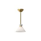 Kuzco Lighting PD470108BGGO Halston 1-Lumière 40W Or brossé et verre opale brillant Suspendu