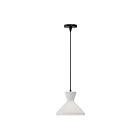Kuzco Lighting PD473710MBOP Betty 1-Lumière 60W Noir mat et verre opale Suspendu