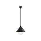 Kuzco Lighting PD485214MBOP Remy 1-Lumière 60W Noir mat et verre opale Suspendu