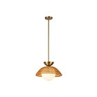 Kuzco Lighting PD490114BGOP Perth 1-Lumière 60W Or brossé et verre opale Suspendu