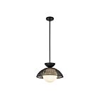 Kuzco Lighting PD490114MBOP Perth 1-Lumière 60W Noir mat et verre opale Suspendu