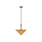 Kuzco Lighting PD497016BGRA Bridgette 1-Lumière 60W Or brossé et rotin Suspendu